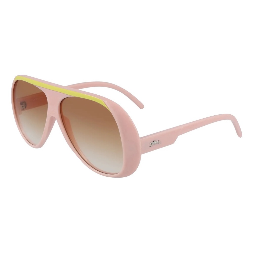 LONGCHAMP Rose Shield Aviator Unisex Sunglasses LO664S - Picture 2 of 3